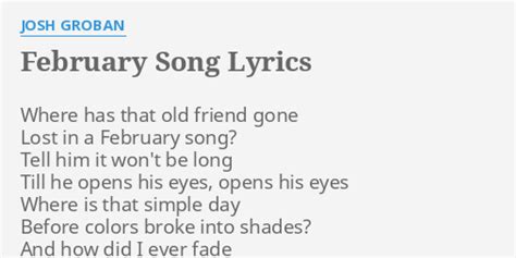 february song lyrics.